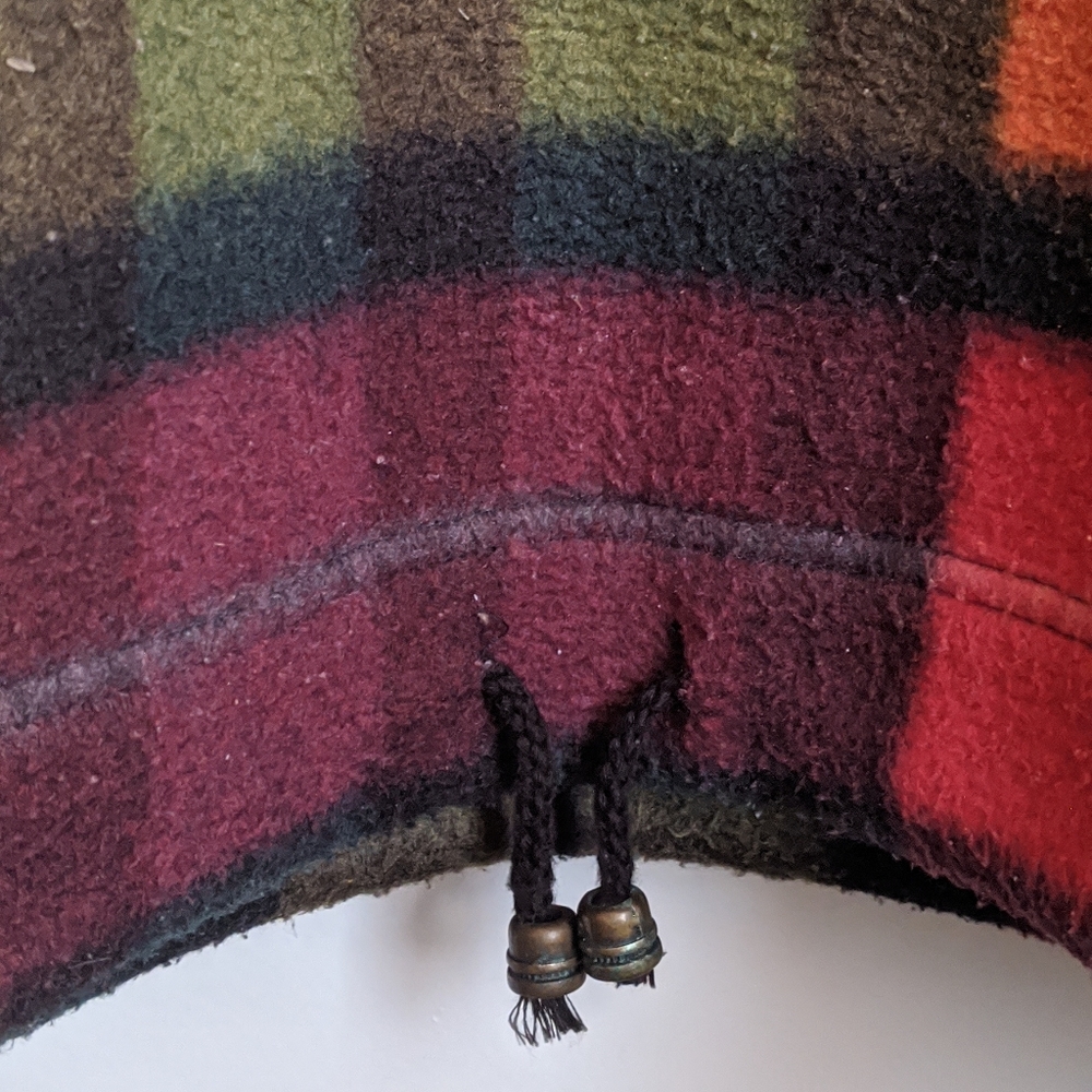 Vintage 90s Limited Multicolor Plaid Longsleeve Half-Zip Fleece Pullover - Picture 10 of 16